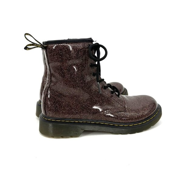 Dr. Martens 1460 Combat Boots Coated Brown Glitter Size 6 Women's - Picture 3 of 9